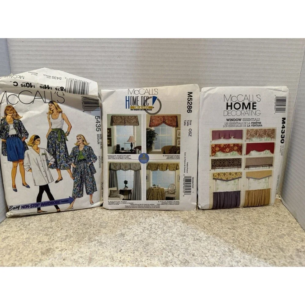 Vintage McCall's Sewing Pattern Lot of 16 Misses Dresses Tops Home Dec